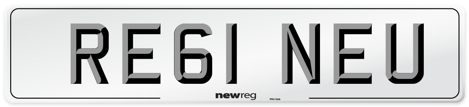 RE61 NEU Number Plate from New Reg